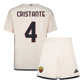 AS Roma Bryan Cristante #4 Dětské Venkovní dres komplet 2023-24 Krátký Rukáv (+ trenýrky)